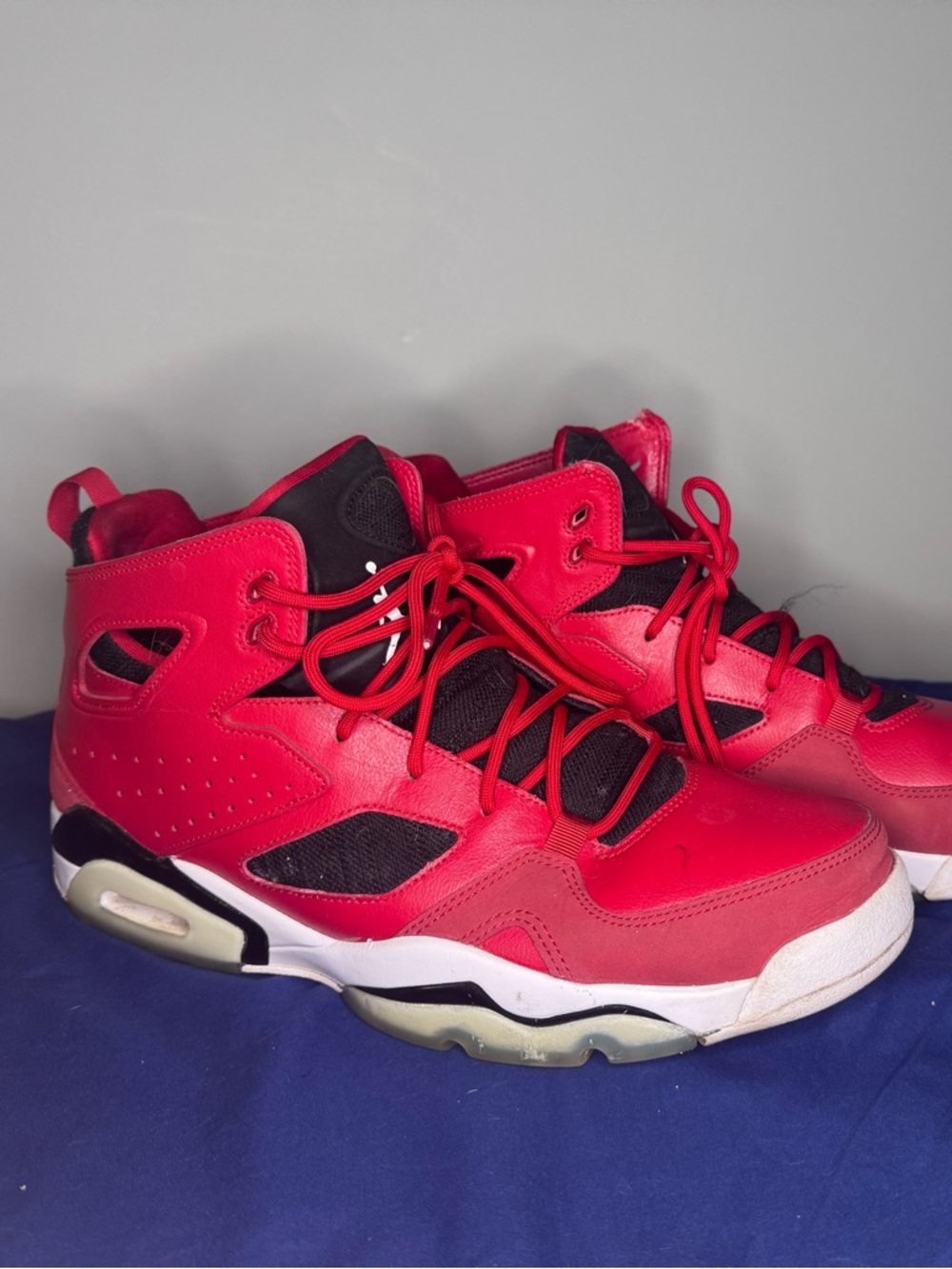 Jordan Red and Black High-Top Sneakers